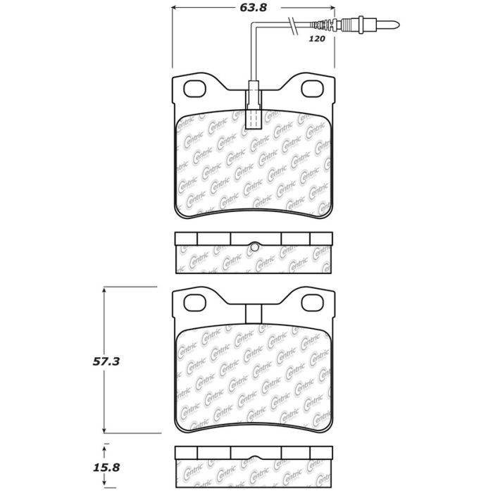 EBC 102.14800 CTek SemiMetallic Brake Pads with Shims