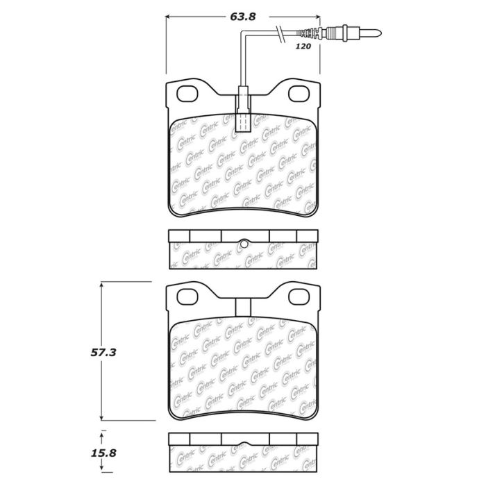 EBC 102.14800 CTek SemiMetallic Brake Pads with Shims