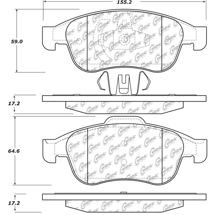 EBC 103.16270 CTek Ceramic Brake Pads with Shims