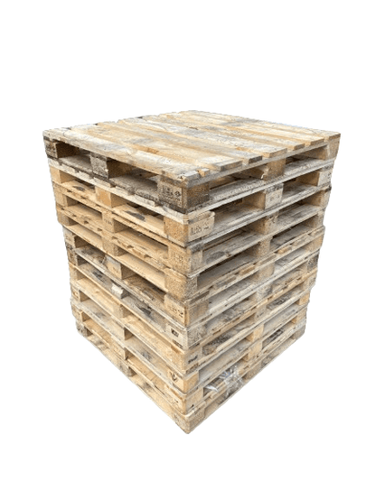 10 Pcs Used Large Wood Pallets with 7 Top Boards