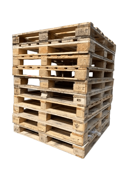 10 Pcs Used Large Wood Pallets with 7 Top Boards