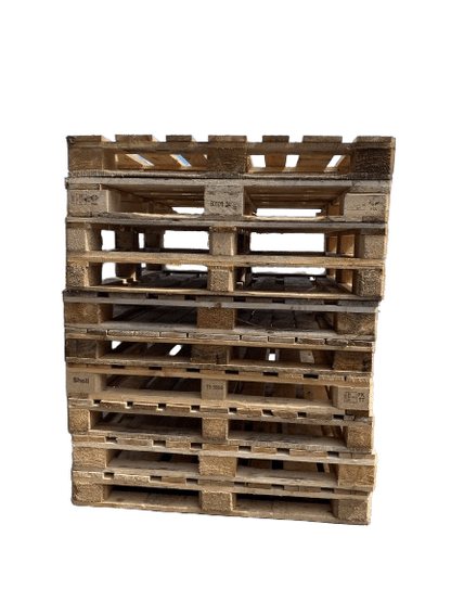 10 Pcs Used Large Wood Pallets with 7 Top Boards