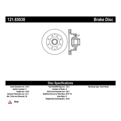 EBC 121.65038 CTek Standard Brake Rotor