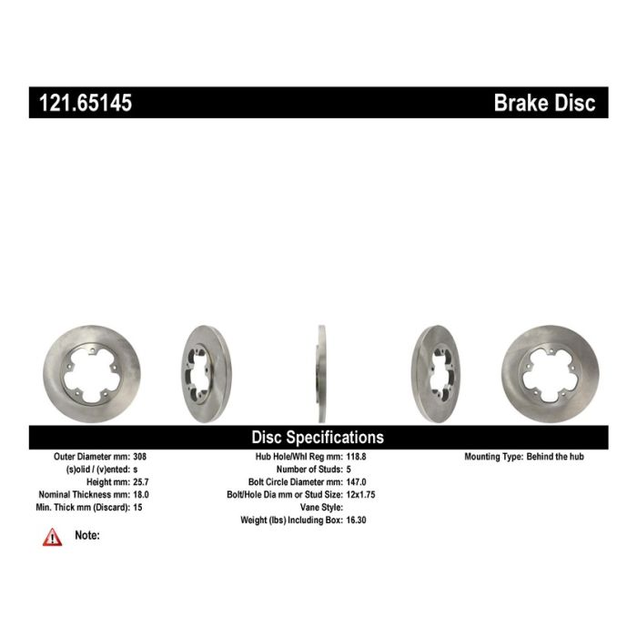 EBC 121.65145 CTek Standard Brake Rotor