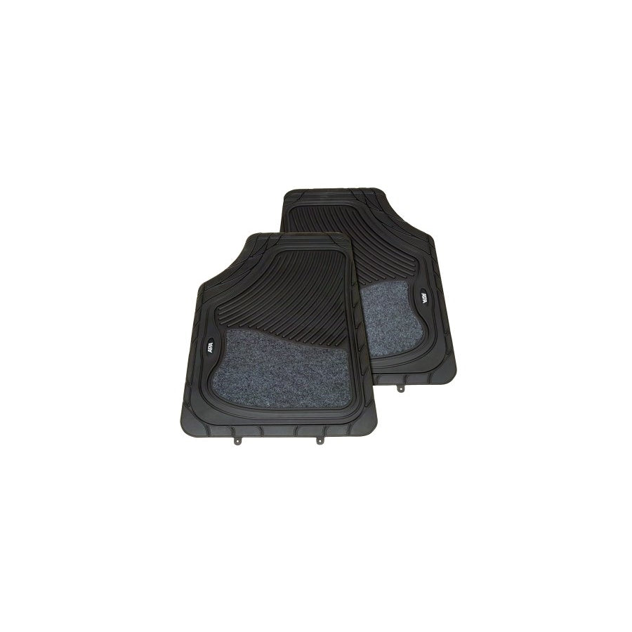 APA 23660 Floor mat set Elastomer, Textile, Front, Quantity: 2, Black | ML Performance Car Parts