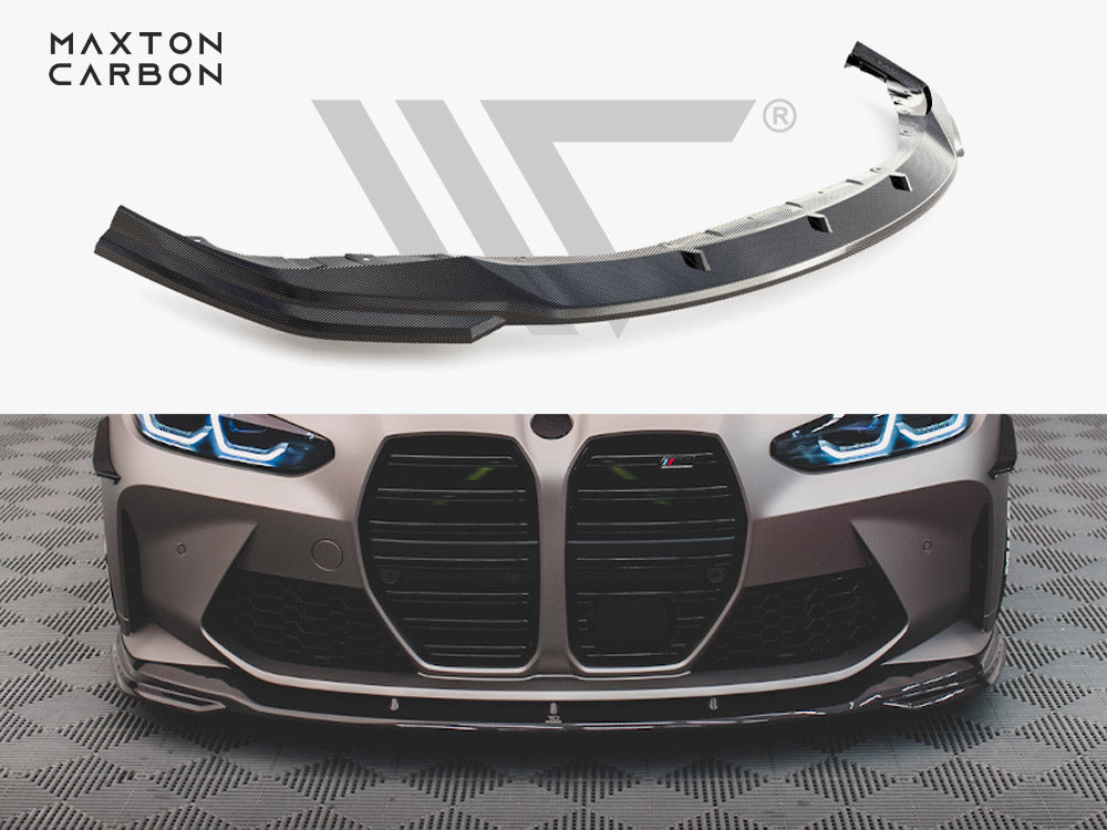 CARBON FIBER FRONT SPLITTER V.2 BMW M4 G82 / M3 G80 | ML Performance Car Parts