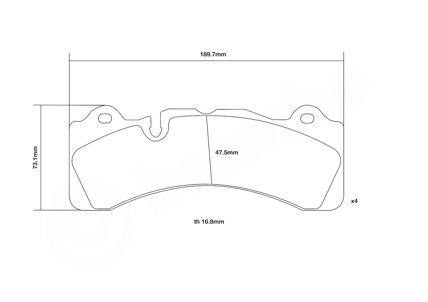 Brembo 07.B314.58-HP2 | HP2 Brake Pads