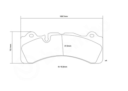 Brembo 07.B314.58-HP2 | HP2 Brake Pads