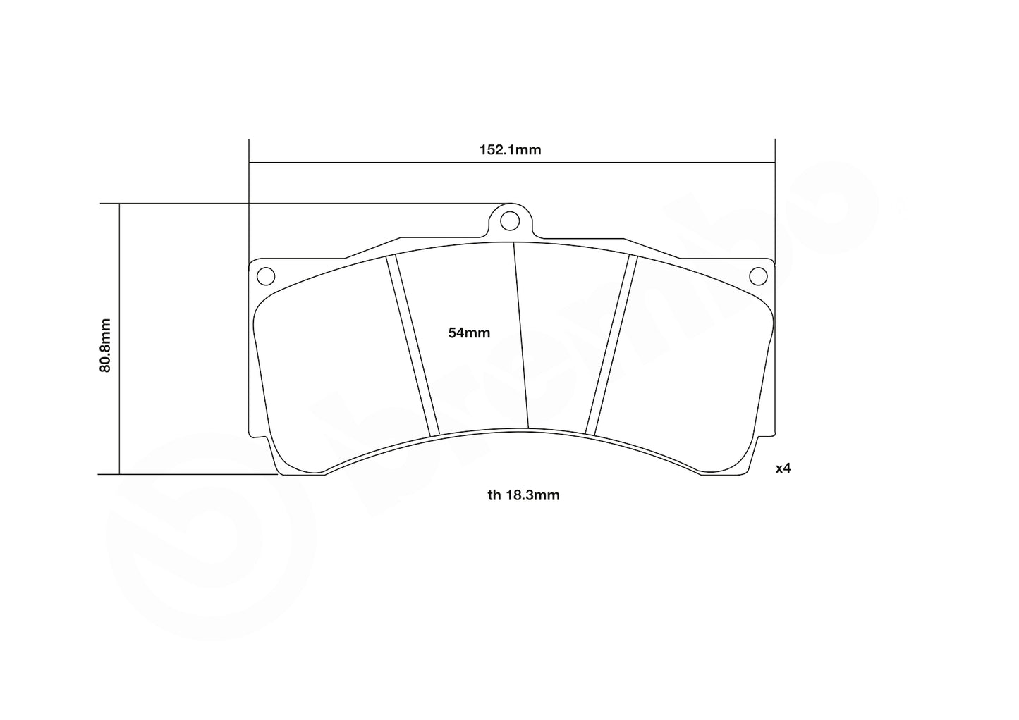 Brembo 07.B314.91-HP2 | HP2 Brake Pads