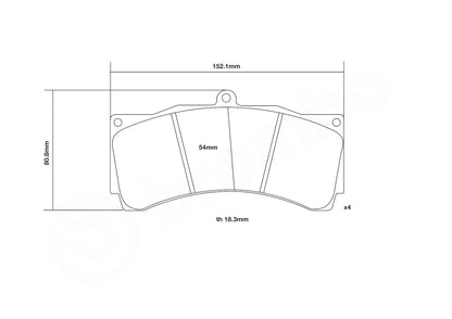 Brembo 07.B314.91-HP2 | HP2 Brake Pads