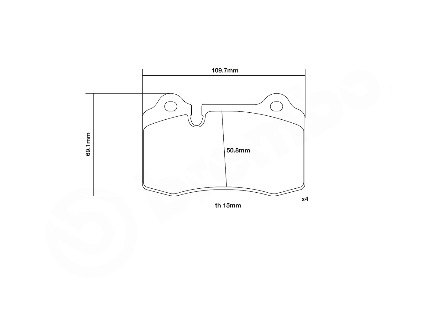 Brembo 07.B315.46-HP2 | HP2 Brake Pads