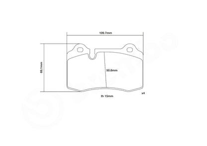 Brembo 07.B315.46-HP2 | HP2 Brake Pads