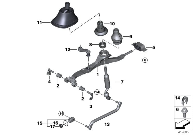 Genuine BMW 25112284597 F80 F82 F87 Shifting Arm (Inc. M2, M3 & M4)