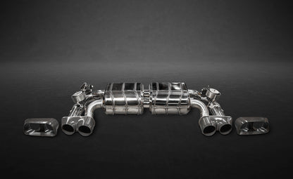 Capristo 02BM02103001 BMW 435i Valved Exhaust with Middle Silencer Spare Pipes and Skirt Diffuser (CES3) 