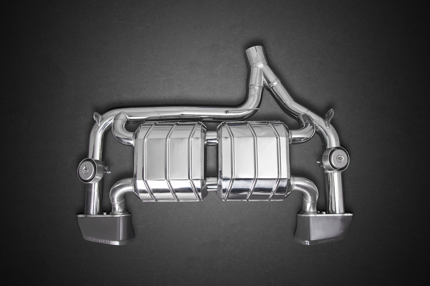 Capristo 02BM02103001 BMW 435i Valved Exhaust with Middle Silencer Spare Pipes and Skirt Diffuser (CES3) 