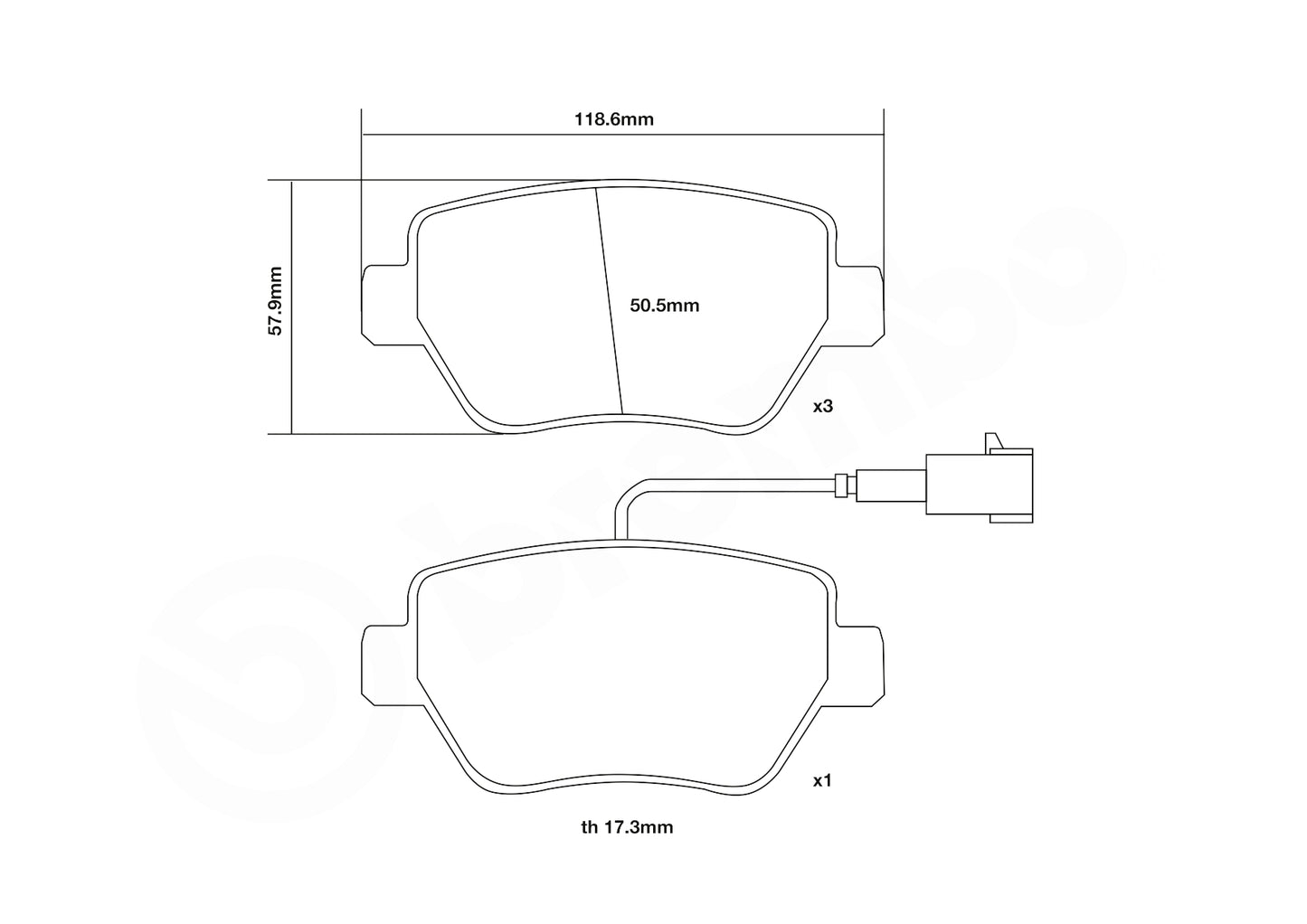 Brembo 07.B315.67-HP2 | HP2 Brake Pads