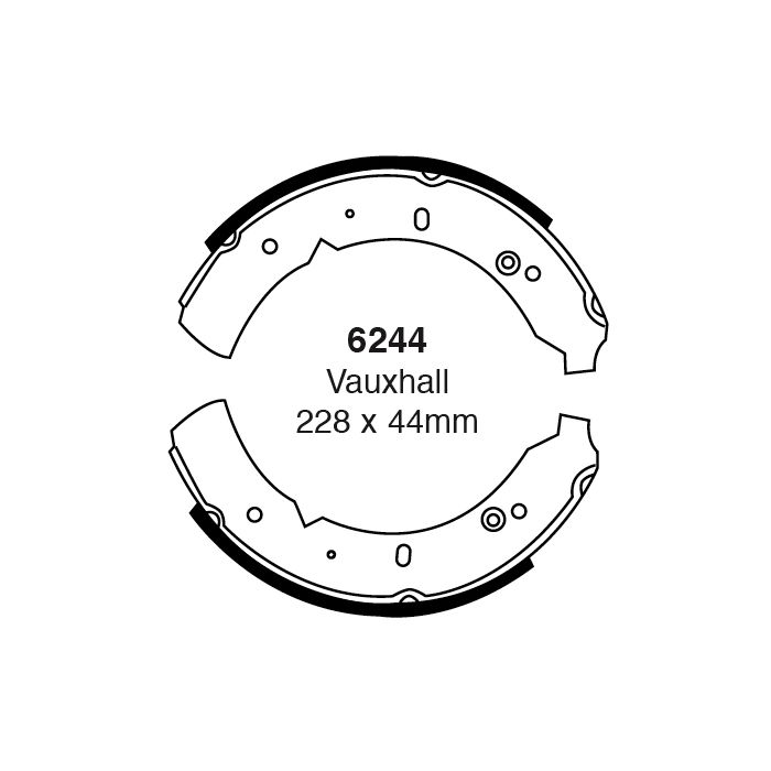 EBC 6244 Brake Shoes Front