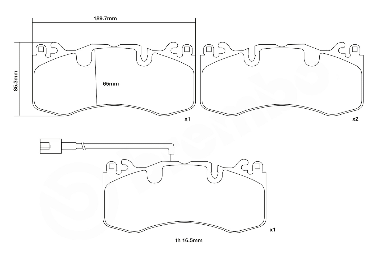 Brembo 07.D435.33-HP2 | HP2 Brake Pads