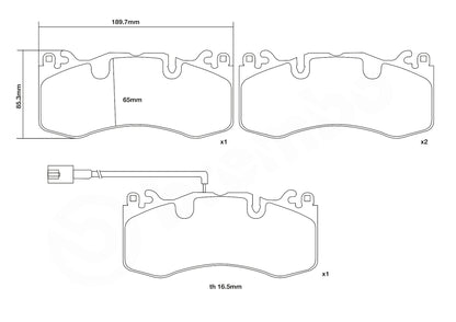 Brembo 07.D435.33-HP2 | HP2 Brake Pads