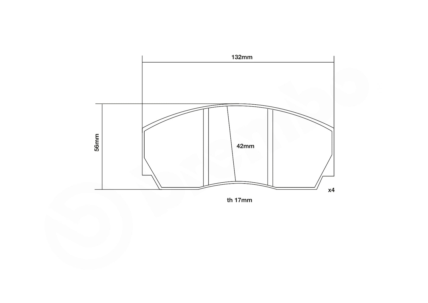 Brembo 07.D435.27-HP2 | HP2 Brake Pads