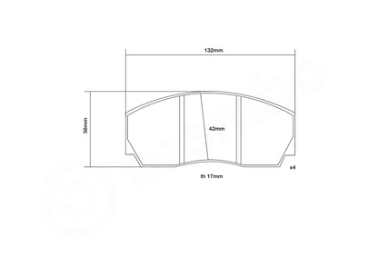 Brembo 07.D435.27-HP2 | HP2 Brake Pads