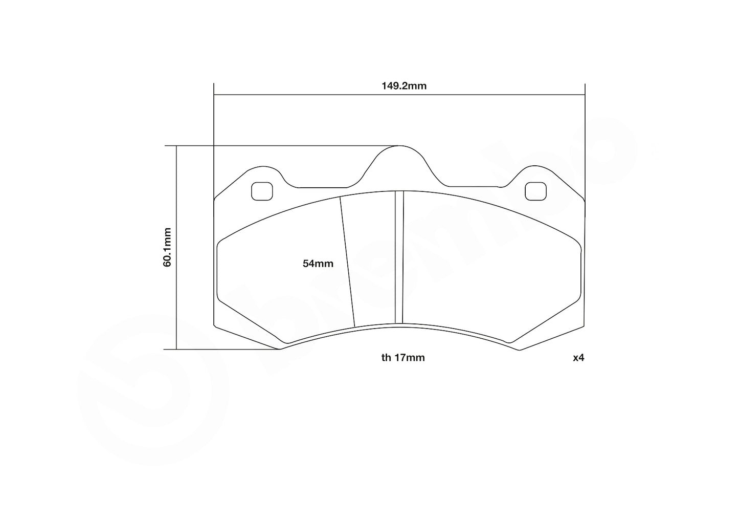 Brembo 07.D435.28-HP2 | HP2 Brake Pads