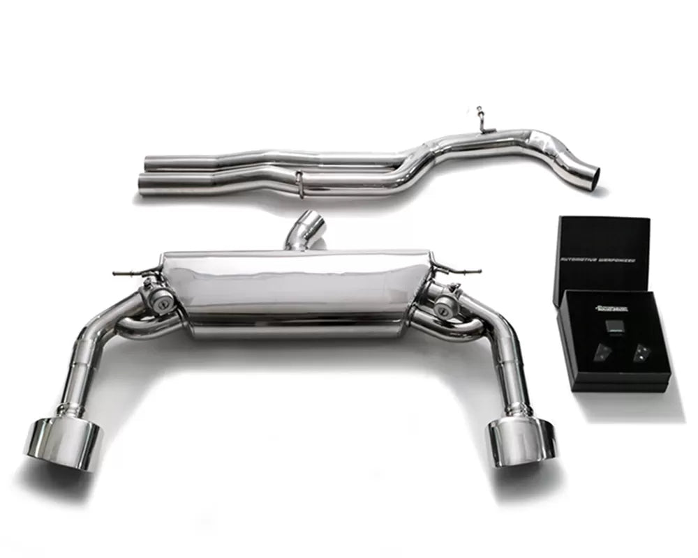 Valvetronic Exhaust System Audi Turbo RS3 8V with Chrome Silver Tips | ML Performance Car Parts