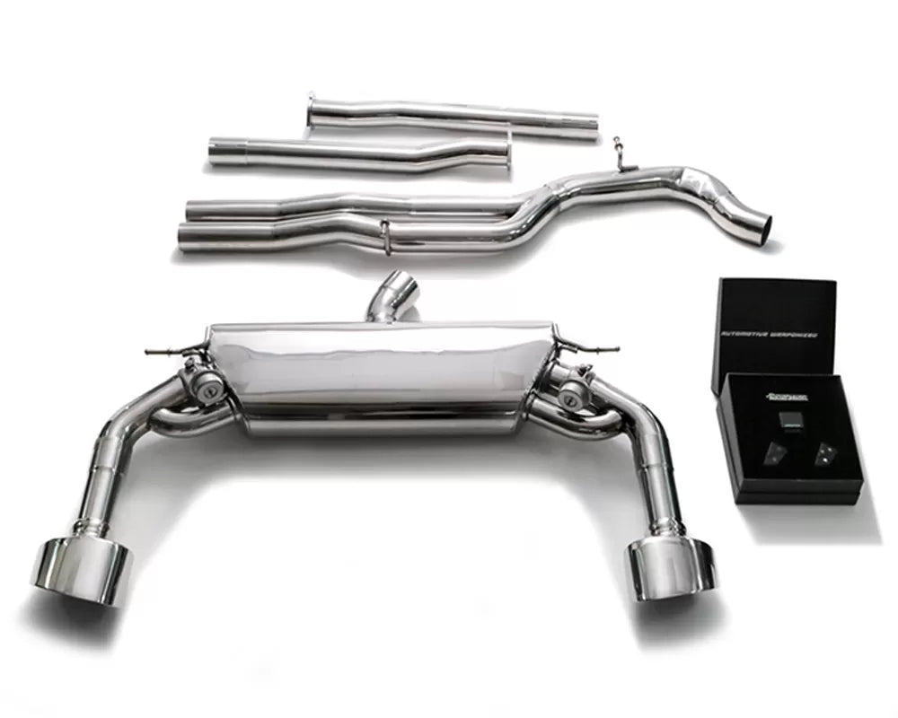 Valvetronic Exhaust System Audi Sportback RS3 8V with Chrome Silver Tips | ML Performance Car Parts