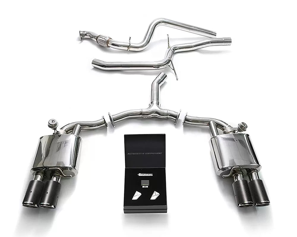 Valvetronic Exhaust System Audi A5 B9 Quattro with Carbon Tips | ML Performance Car Parts