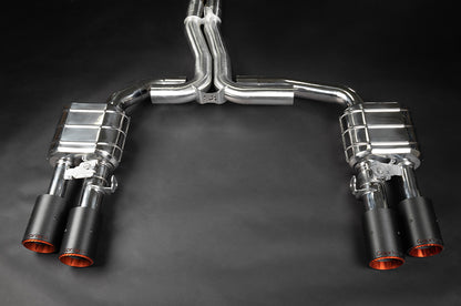 Capristo 02AU09403014 Audi S8 (D5) Valved Catback Exhaust System with Capristo Tips (OE Actuators) 