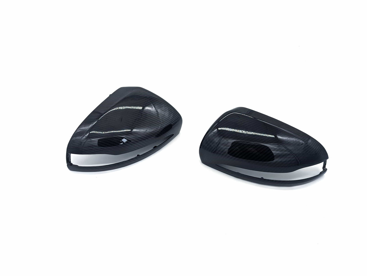 Basic Carbon Mercedes-Benz W205 W213 X247 Dry Carbon Fibre Mirror Covers - RHD (Inc. C250, E300, GLC300 & GT63 AMG)