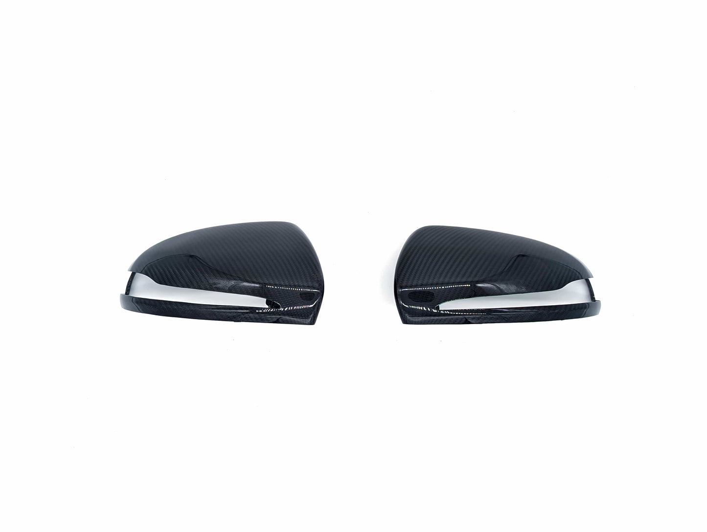 Basic Carbon Mercedes-Benz W205 W213 X247 Dry Carbon Fibre Mirror Covers - RHD (Inc. C250, E300, GLC300 & GT63 AMG)