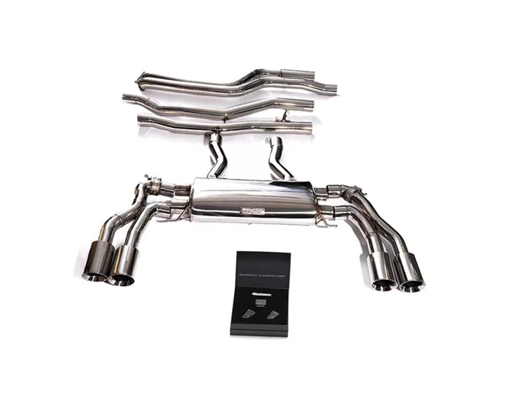 Valvetronic Exhaust System BMW F98 X4M with Chrome Silver Tips | ML Performance Car Parts