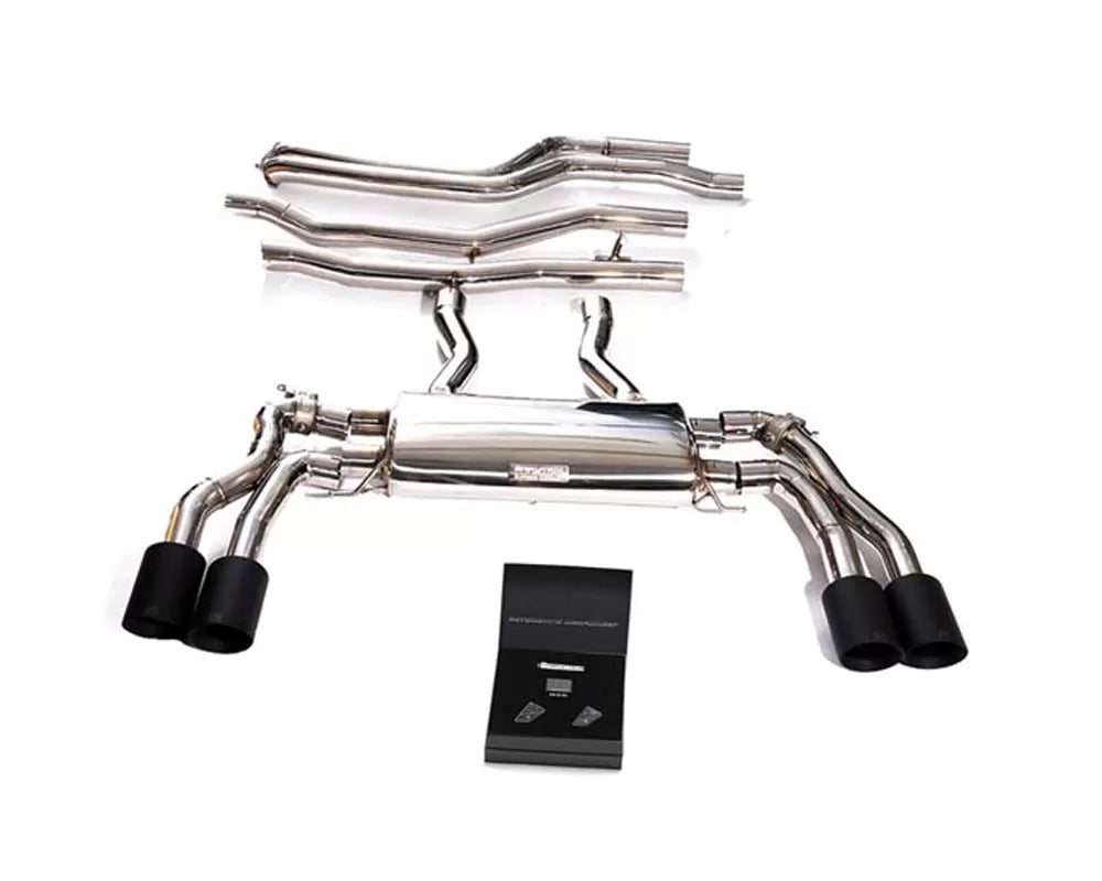 Valvetronic Exhaust System BMW F98 X4M with Matte Black Tips | ML Performance Car Parts