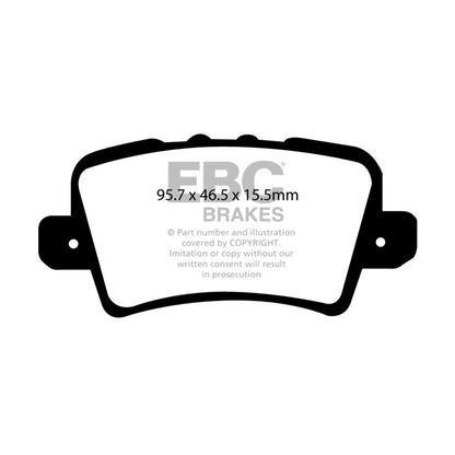 EBC DP41902R Yellowstuff Brake Pads Rear