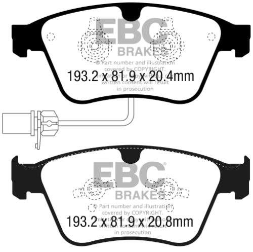 EBC DP42317R YELLOWSTUFF BRAKE PADS