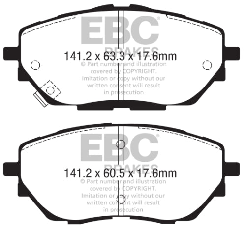 EBC DP42368R YELLOWSTUFF BRAKE PADS