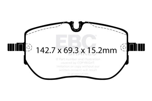 EBC DPX2451 BRAKE PAD SET