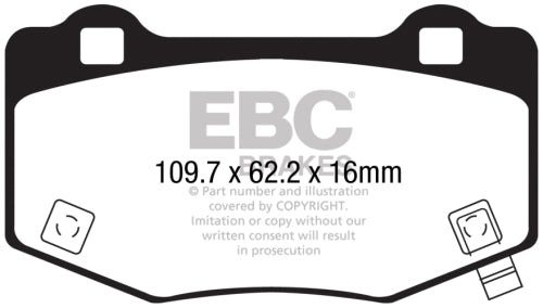 EBC DP43056R YELLOWSTUFF BRAKE PADS