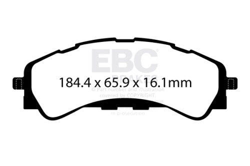 EBC DP43107R YELLOWSTUFF BRAKE PADS