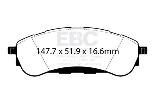 EBC DP43108R YELLOWSTUFF BRAKE PADS