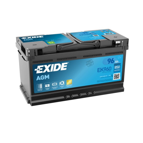 Exide AGM EK960 Car Battery (850Cca) - 3 Year Guarantee