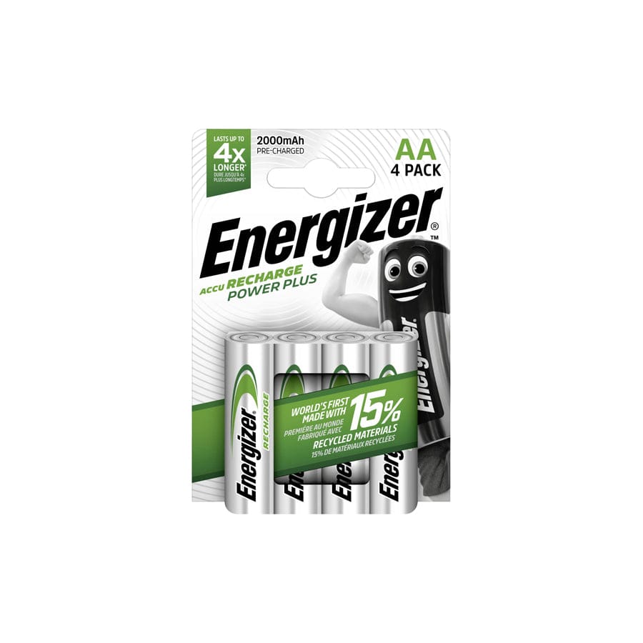 Energizer Power Plus AA HR6 2000mAh Rechargeable Batteries (Card of 4)