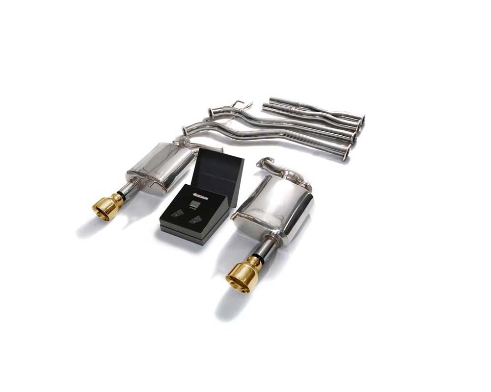 Valvetronic Exhaust System Ford Mustang GT V8 Convertible with Gold Tips | ML Performance Car Parts