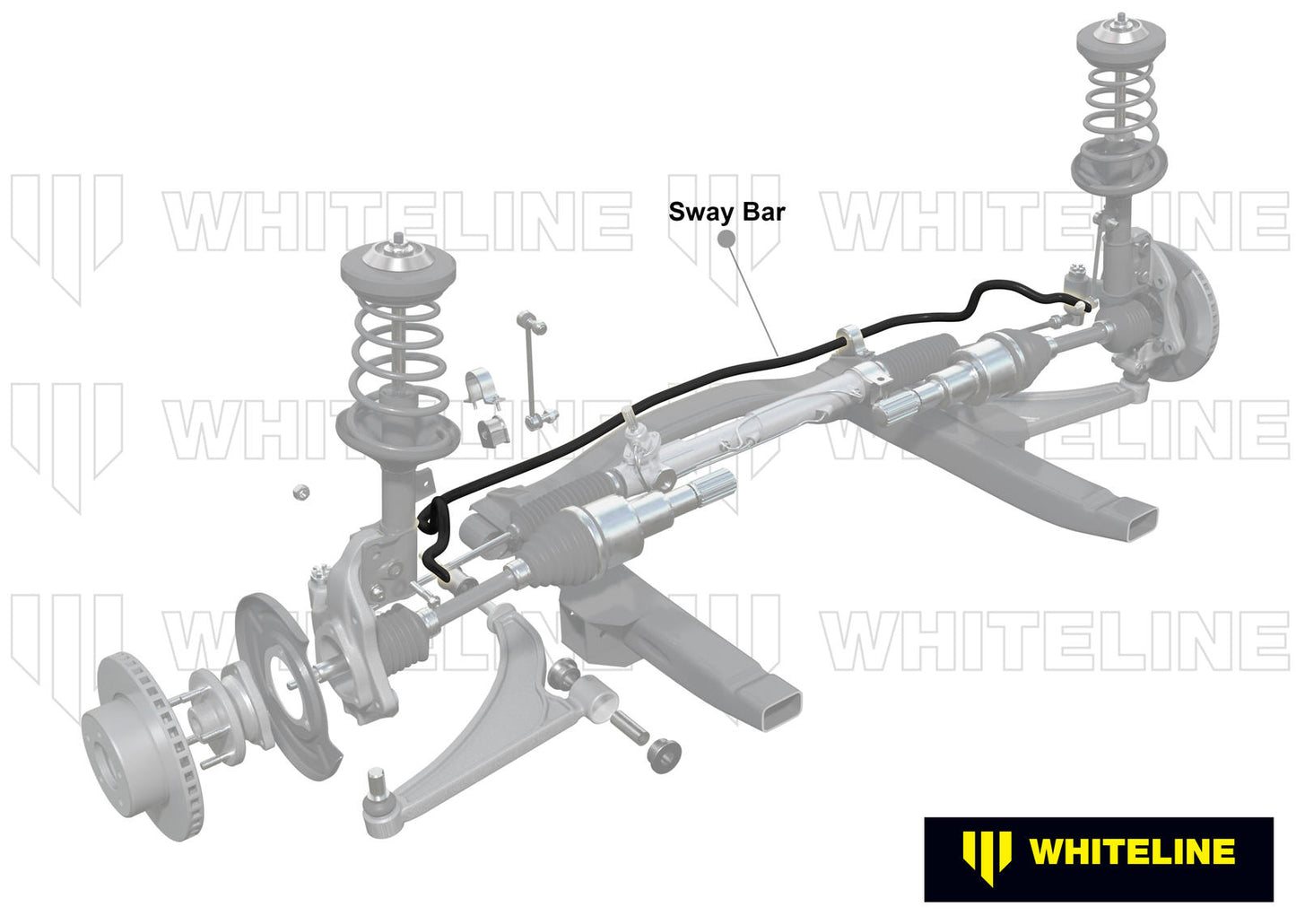 Whiteline BBF36X BMW 3 Series and M3 E30 Front Sway Bar - 24mm Non Adjustable (Inc. 3 & Z1)