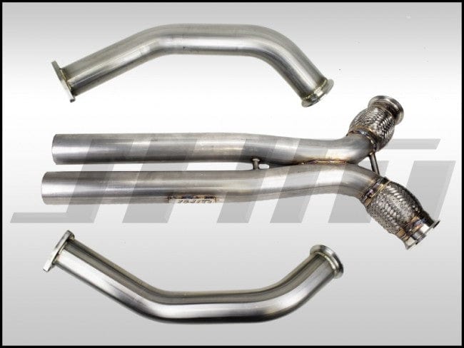 JHM Audi B8 C7 3.0T Downpipes with X-Pipe (Inc. A6, A7, S4 & SQ5)