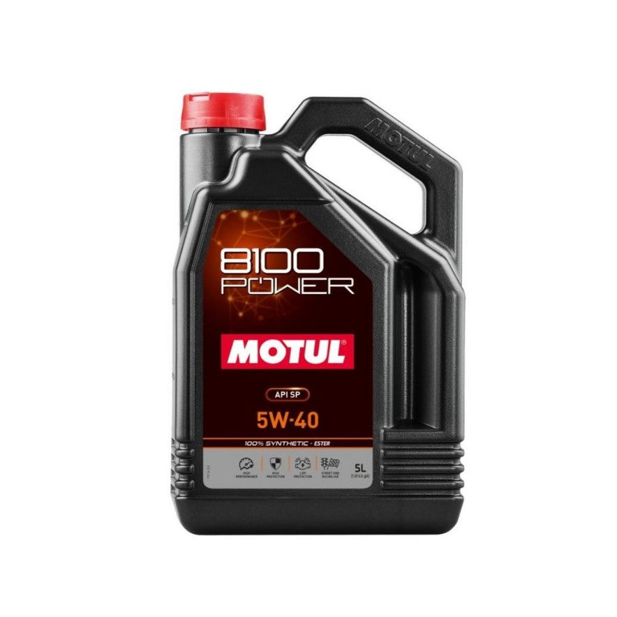 Motul 8100 Power 5w-40 Fully Synthetic Car Engine Oil 5l - ML Performance UK