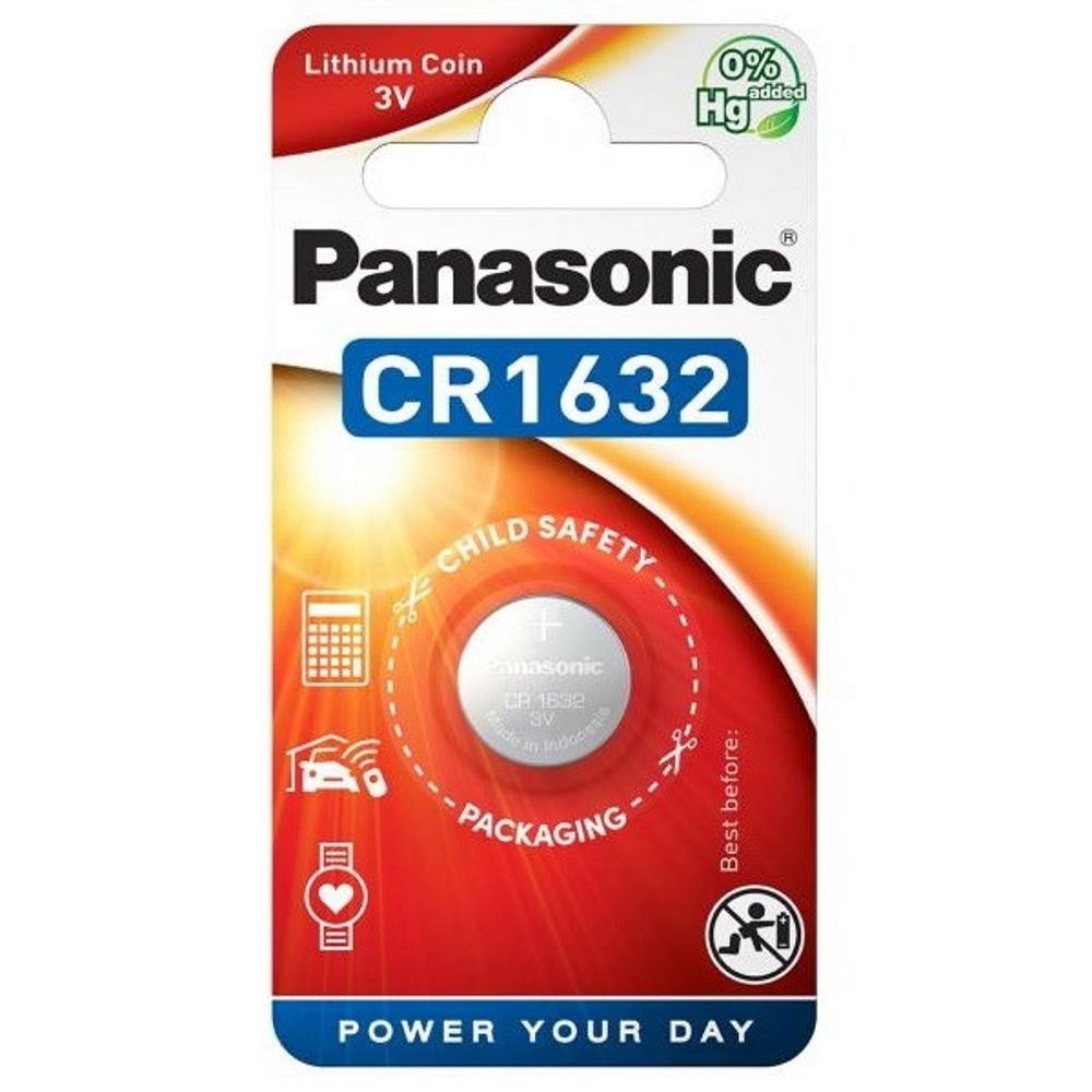 Panasonic CR1632 3V Lithium Battery 1632 (Pack of 1)