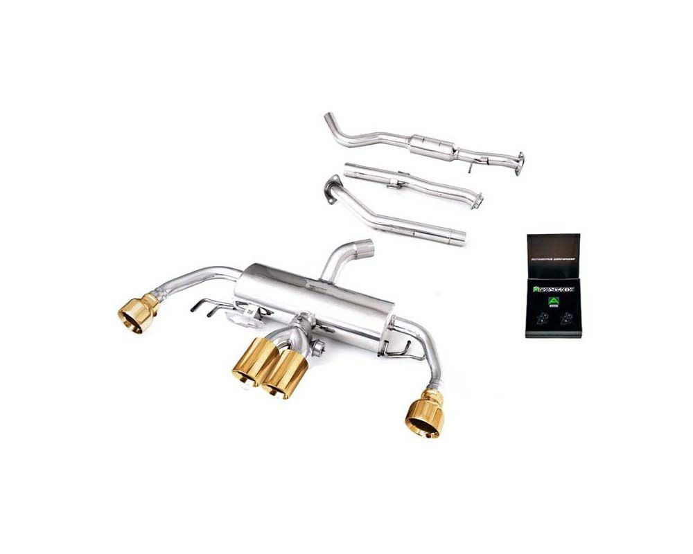 Valvetronic Exhaust System Toyota GR Corolla 1.6L 2023+ with Gold Tips | ML Performance Car Parts