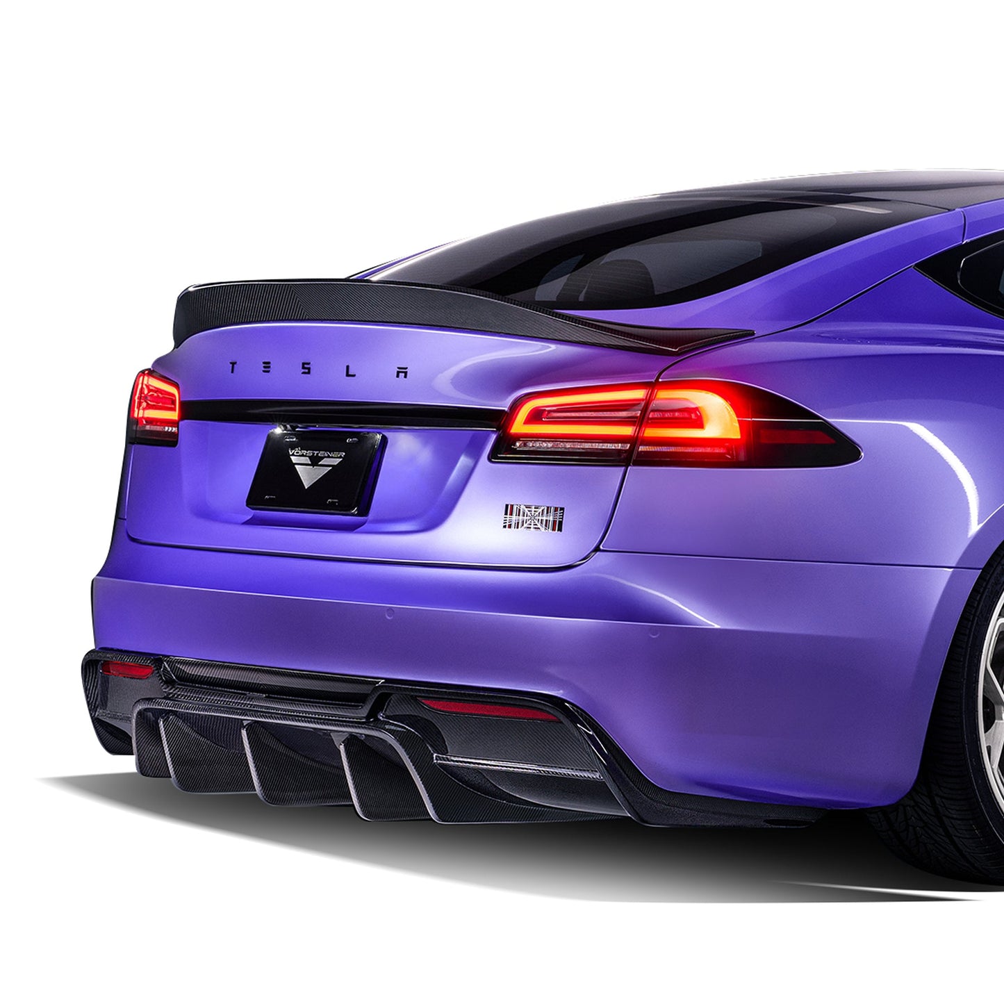 Vorsteiner TEV3060 VRS Tesla Model S Plaid Aero Decklid Spoiler Carbon Fiber PP 2x2 Glossy | ML Performance